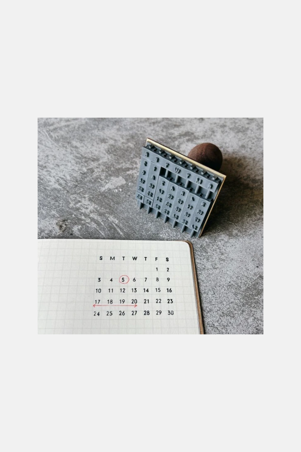 Nombre Stamp Calendar