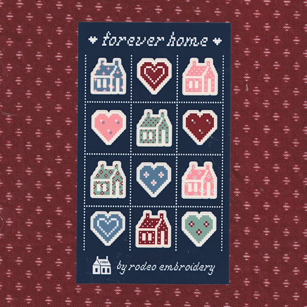 FOREVER HOME CLEAR VINYL STICKER SHEET | RODEO EMBROIDERY