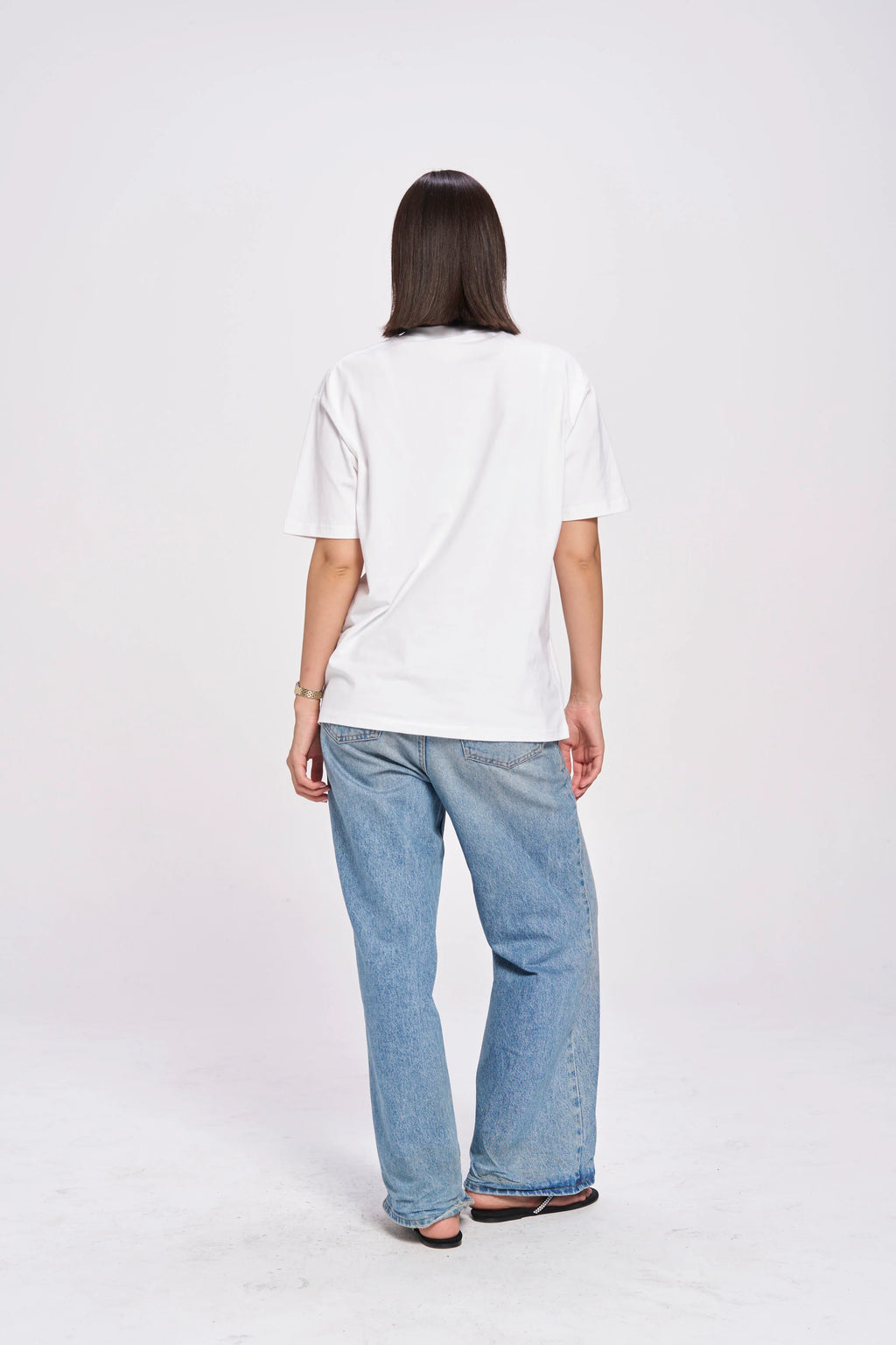 LUCKY OVERSIZED TEE | WHITE