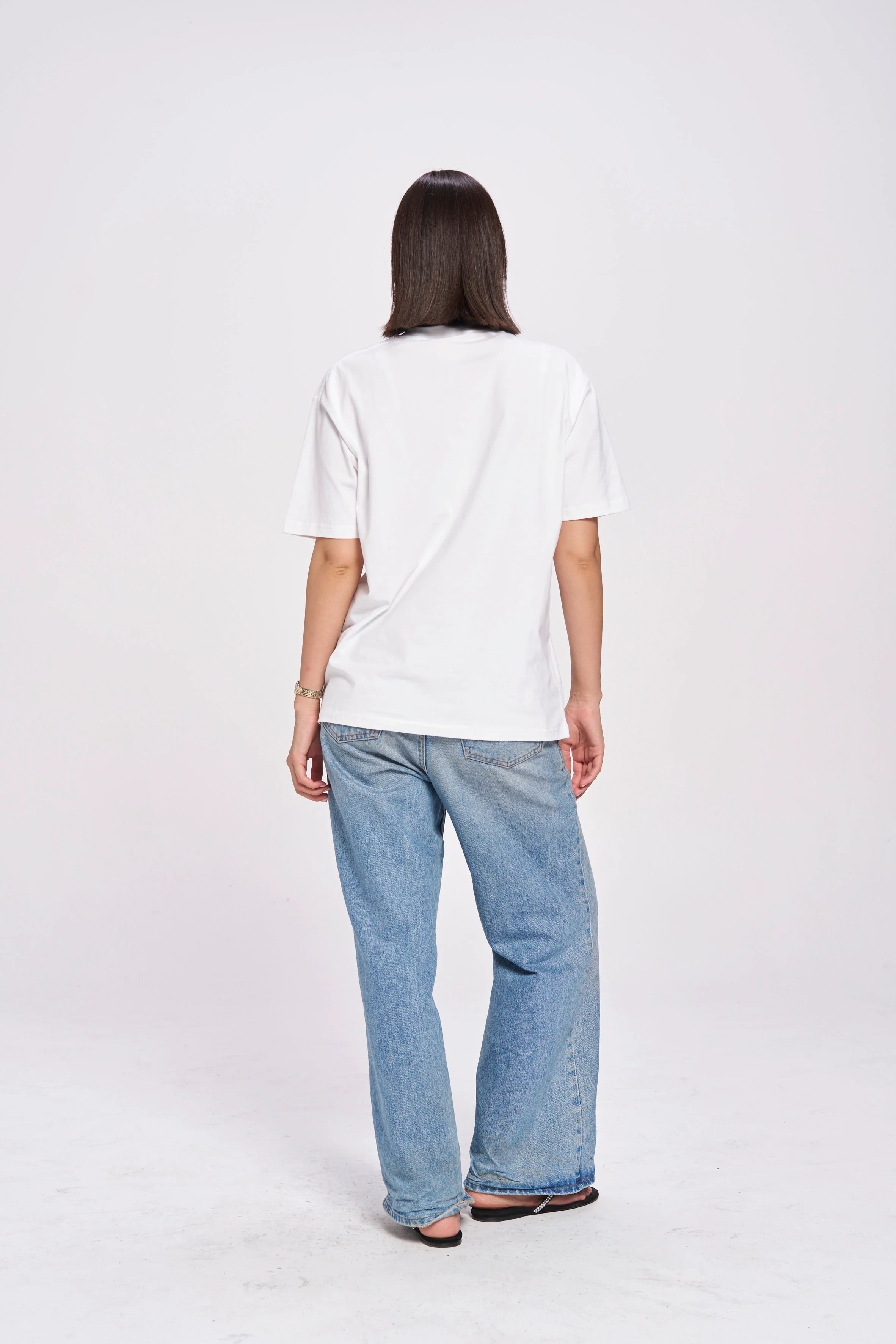 LUCKY OVERSIZED TEE | WHITE