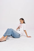 LUCKY OVERSIZED TEE | WHITE