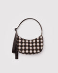 SMALL NYLON CRESCENT BAG | BLURRED GINGHAM