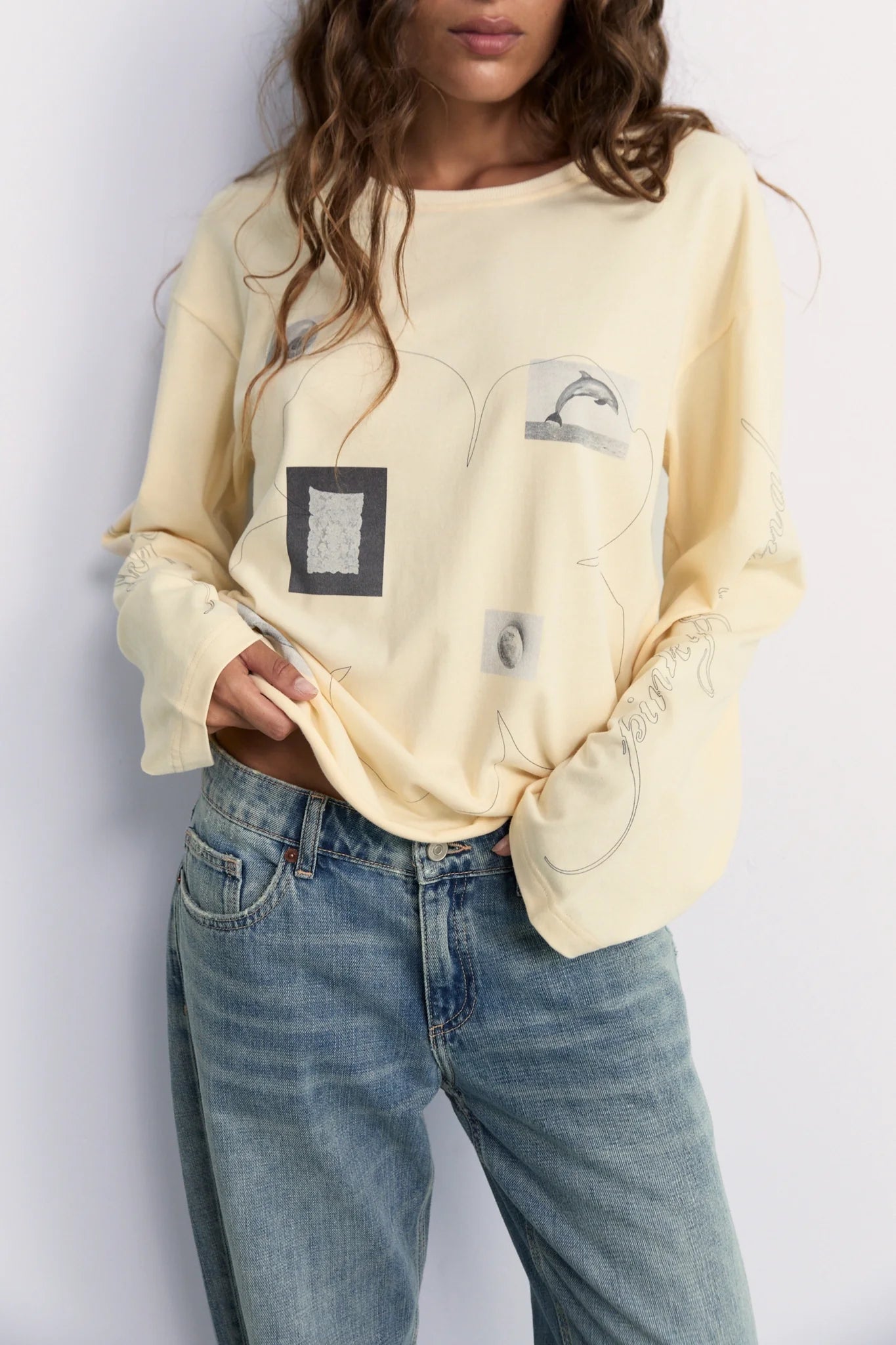 Pinky & Kamal Field Notes Long Sleeve Top Soft Yellow