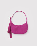SMALL NYLON CRESCENT BAG | DEEP FUCHSIA