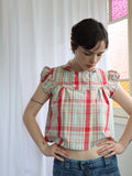 BABY BUTTON TOP | PLAID
