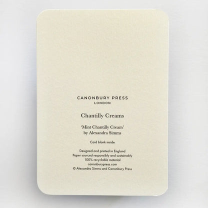 Canonbury Press Mint Chantilly Cream Greeting Card