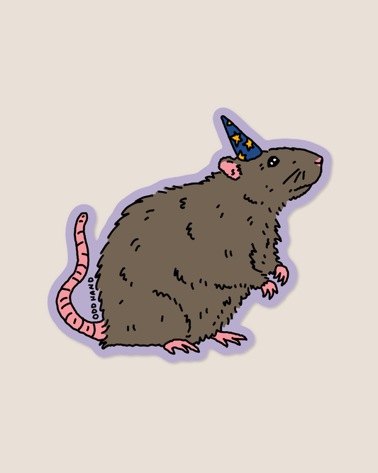 Odd Hand Co. Rat Wizard Purple Sticker 1