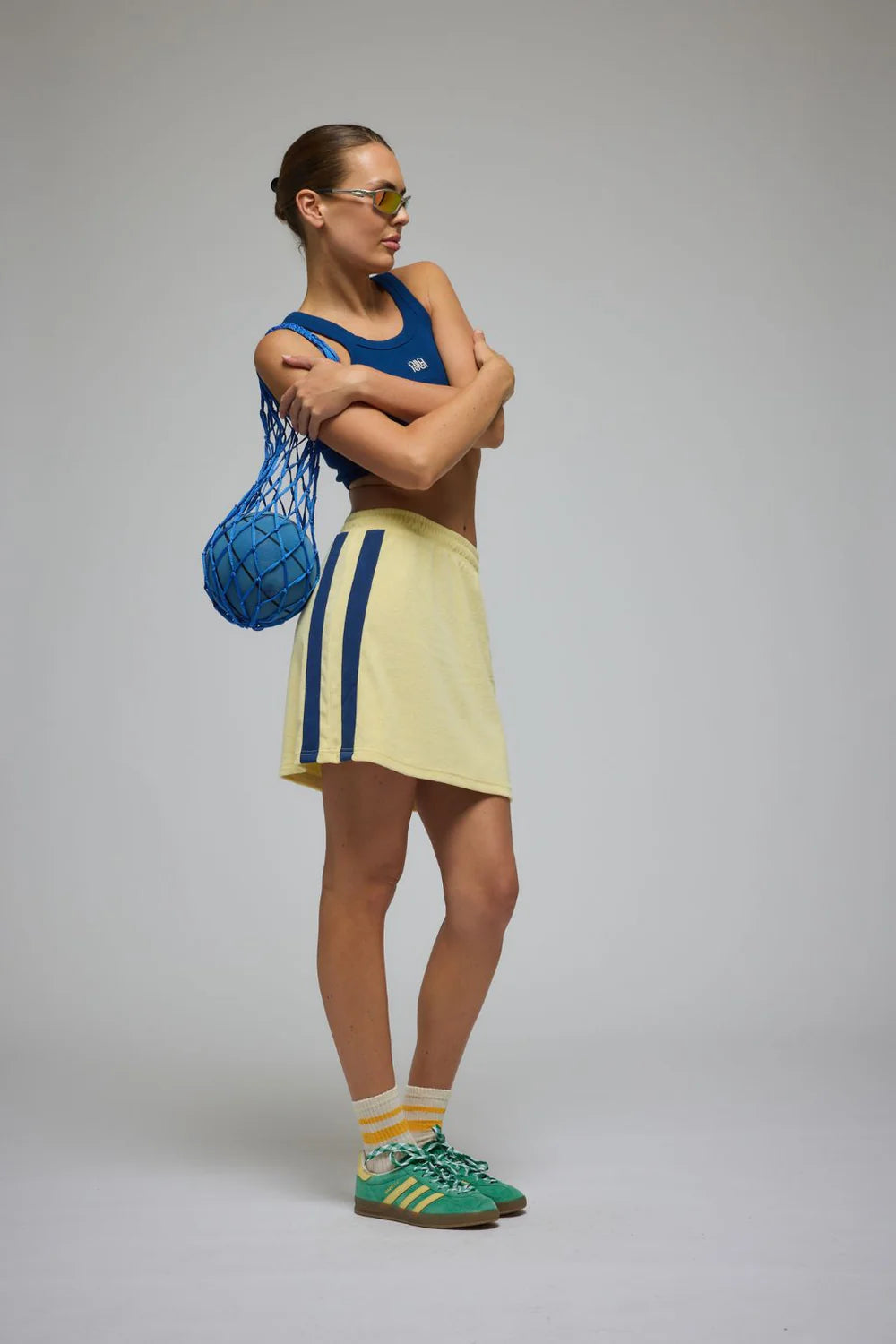 VOYAGE TERRY SKIRT | LEMON CREAM