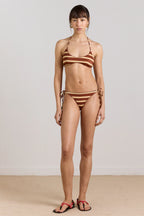 Damson Madder Trudi Reversible Bikini Bottom Mint or Choc Stripe