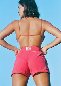 SNAP FRONT BOARDSHORT | RED