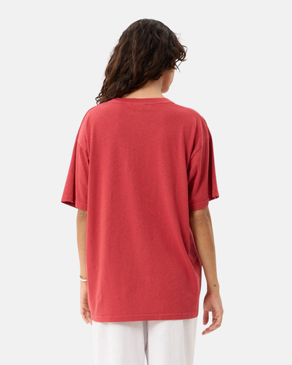 Afends Easty Flash Oversized Tee Vintage Cherry