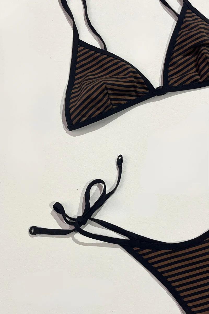 Zulu & Zephyr Hipster Tie Brief Brown Stripe