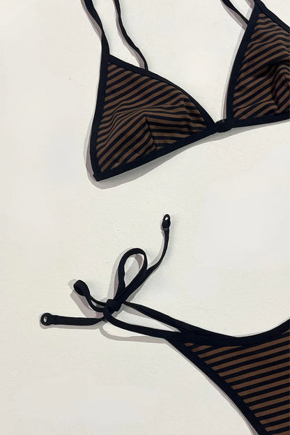 Zulu & Zephyr Hipster Tie Brief Brown Stripe