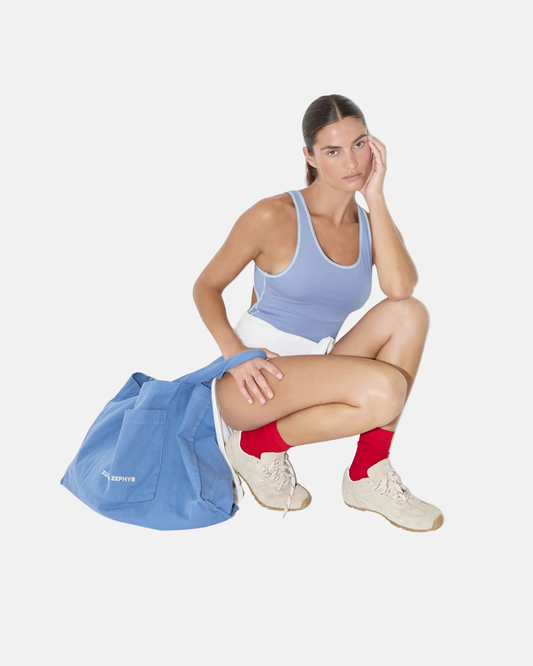 Zulu & Zephyr Cotton Canvas Tote Bag Denim