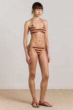 Damson Madder Trudi Reversible Bikini Top Mint or Choc Stripe