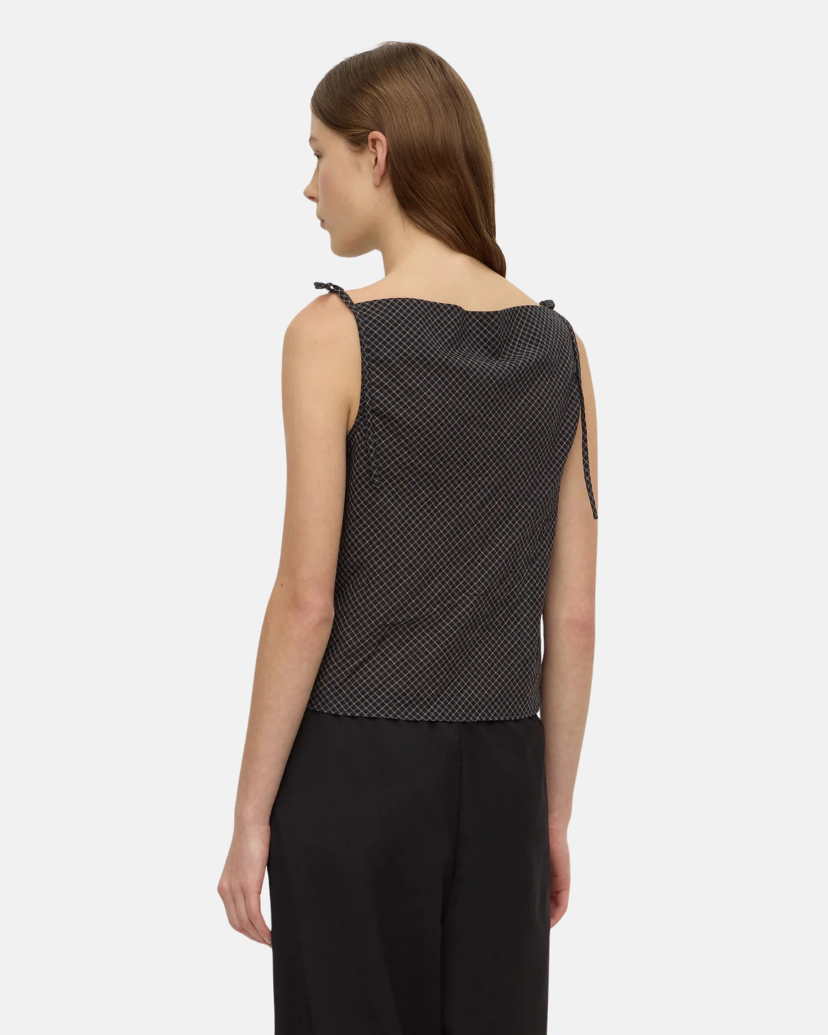 Assembly Label Iris Check Top True Navy Check