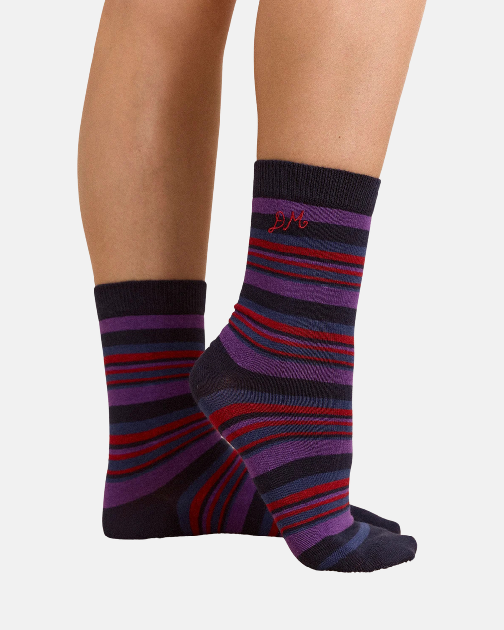 Damson Madder 3 Pack Socks Mixed Pop Stripes