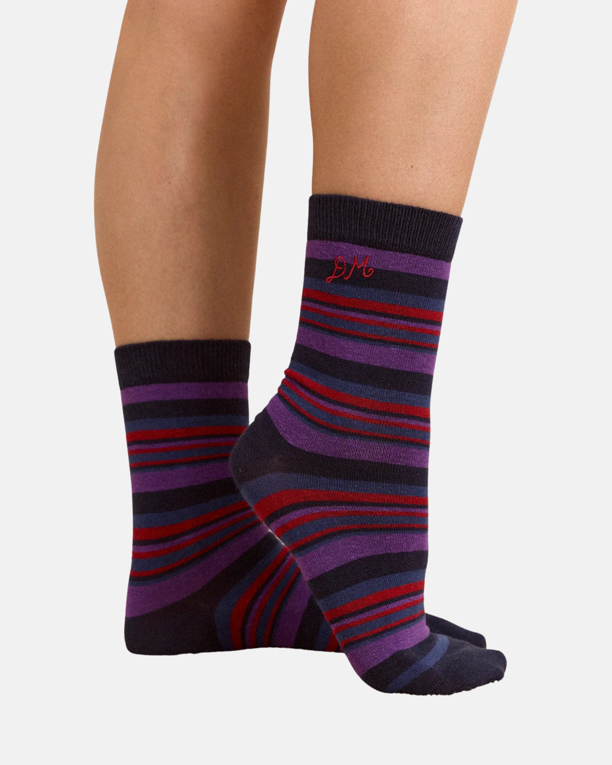 Damson Madder 3 Pack Socks Mixed Pop Stripes