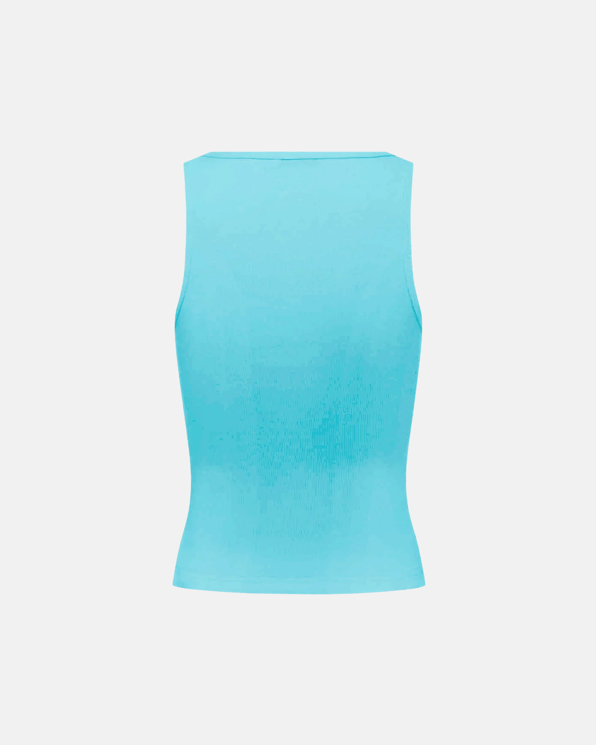 Olga Joan Ribbed Scoop Singlet Turchese