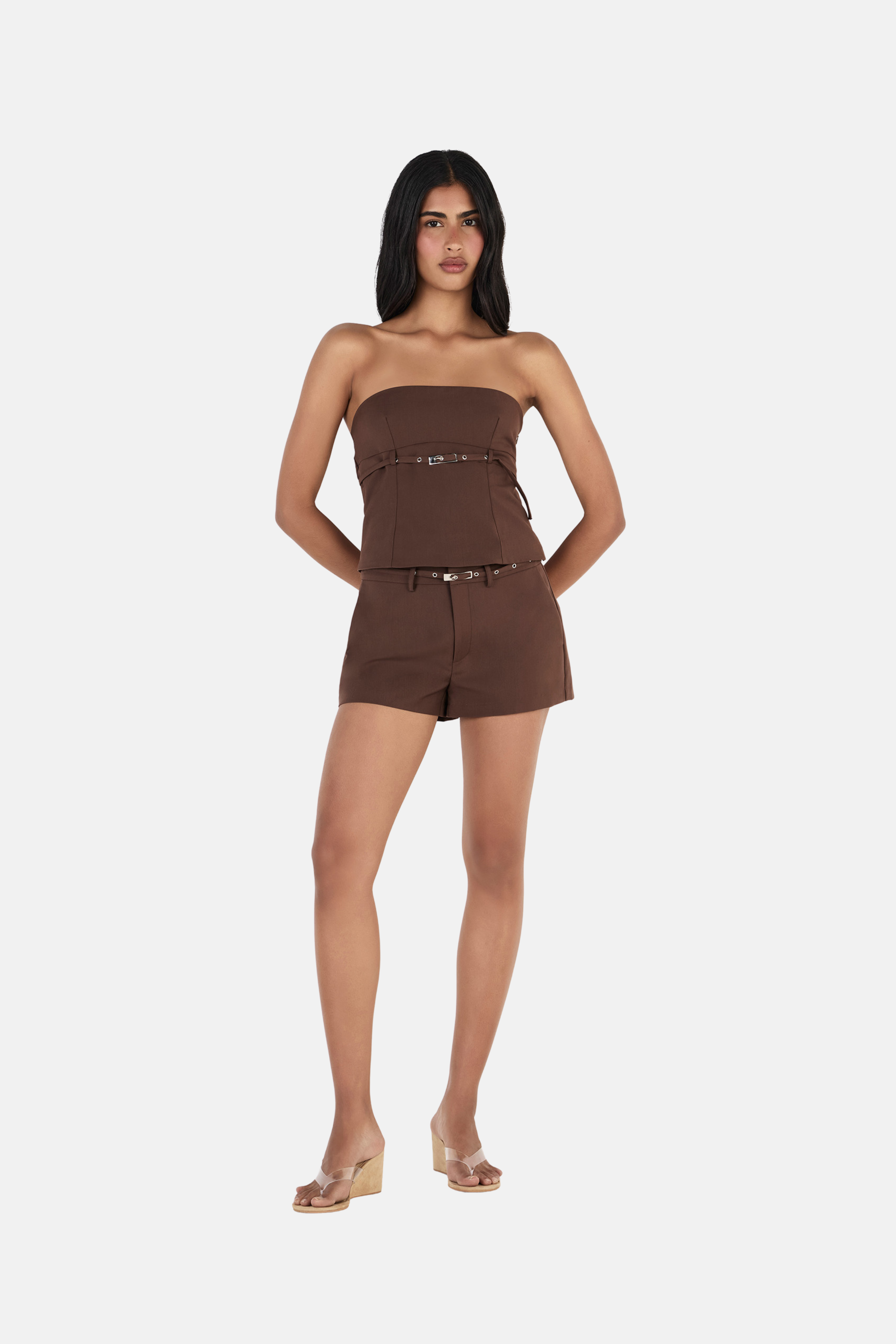 Ownley Katie Corset Top Chocolate