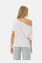 Afends Sabina Off Shoulder Tee White