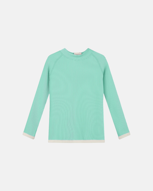 Zulu & Zephyr Mini Stripe Rashie Aqua