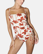 Zulu & Zephyr Gathered One Piece Ruby Floral