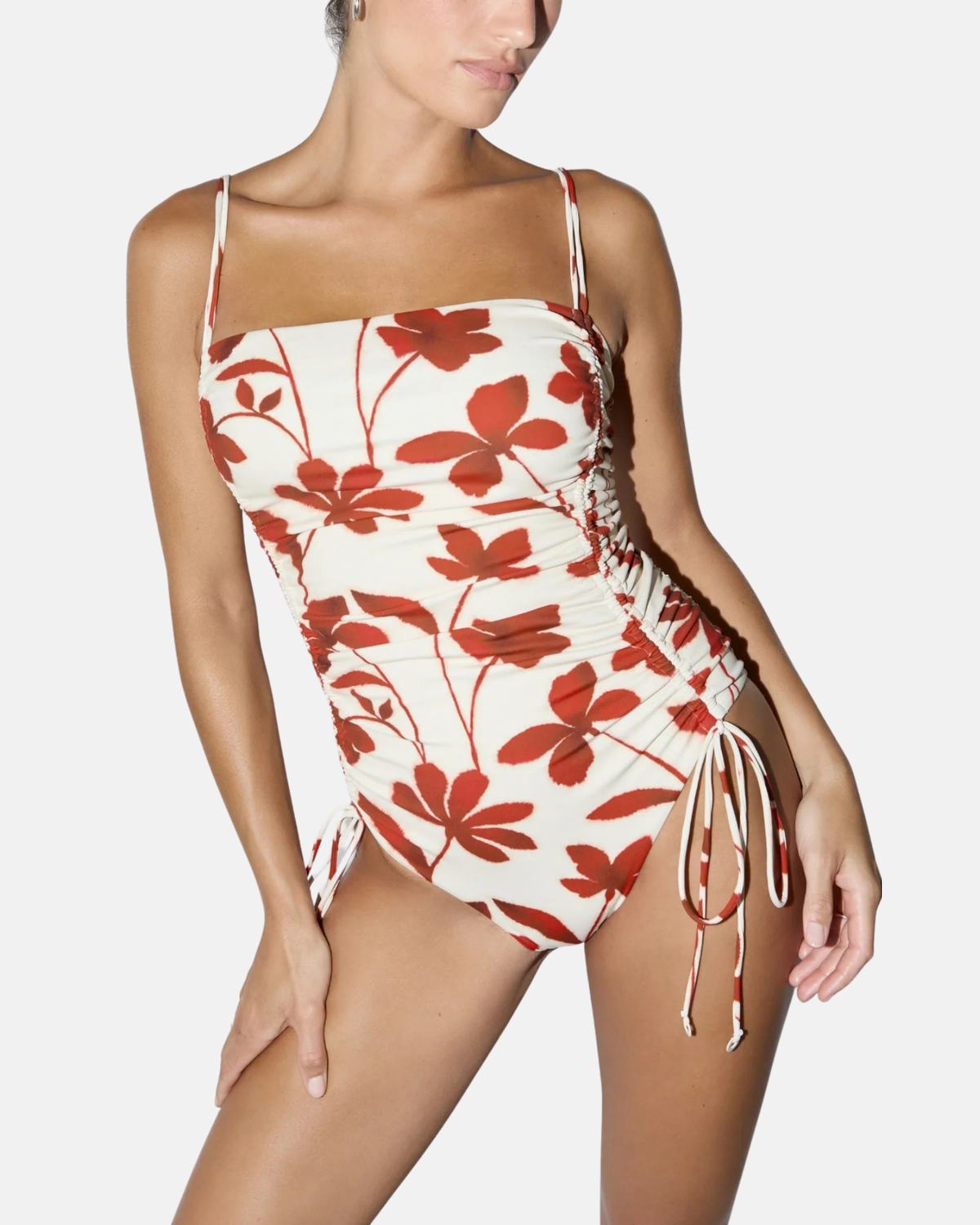 Zulu & Zephyr Gathered One Piece Ruby Floral