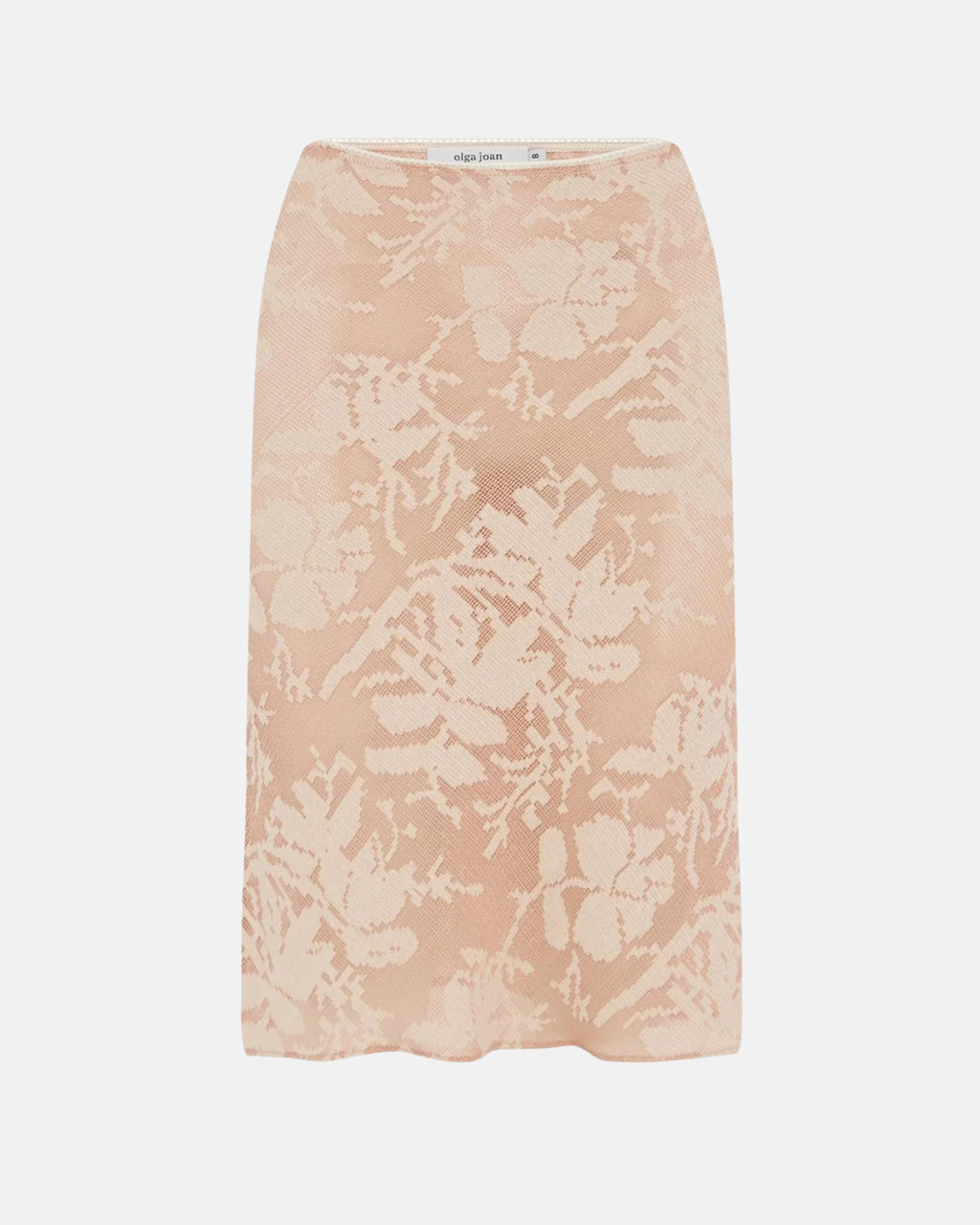 Olga Joan Bias Knee Skirt Petalo Lace