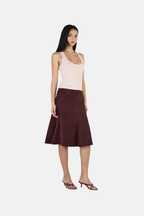 OWNLEY GUILIA MIDI SKIRT COCOA