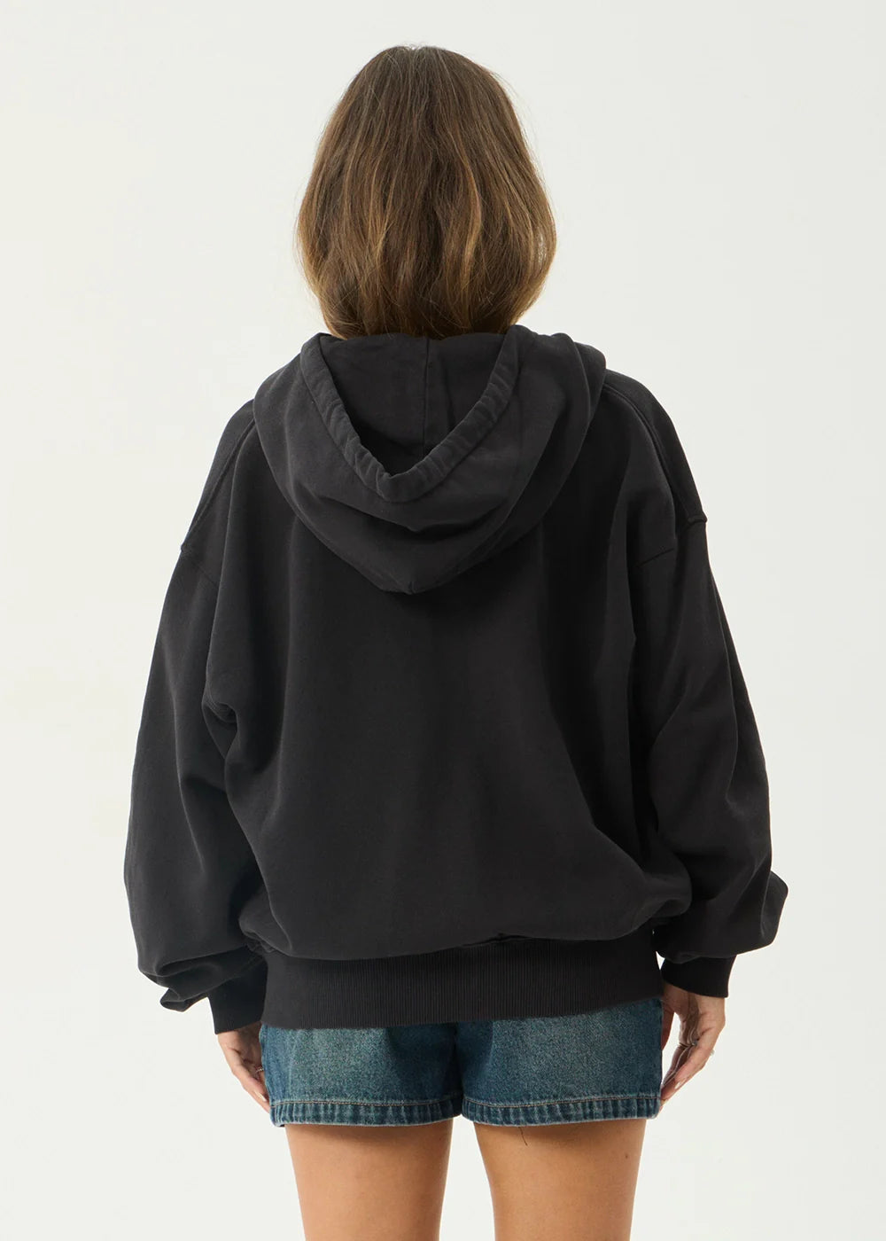 GENESIS BOXY ZIP HOOD | STONE BLACK