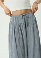 Afends Marlow Midi Skirt Indy Navy Check