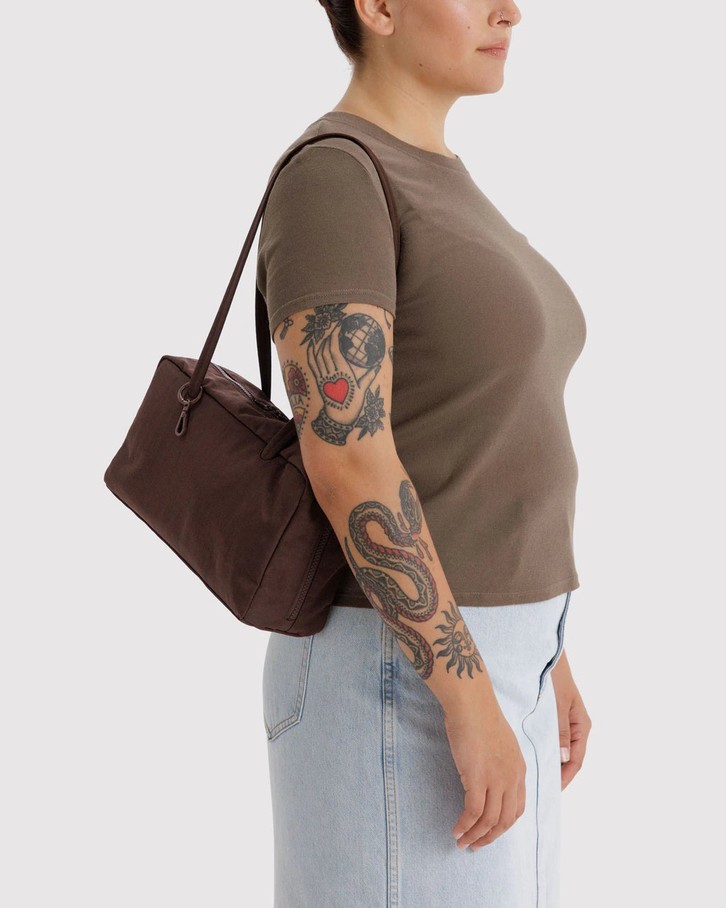 NYLON BOWLER BAG | COFFEE