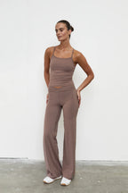 Pinky & Kamal Wide Straight Leg Clay Pant