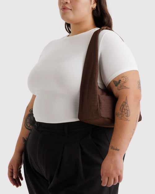 BAGGU SMALL NYLON MERINGUE BAG | COFFEE
