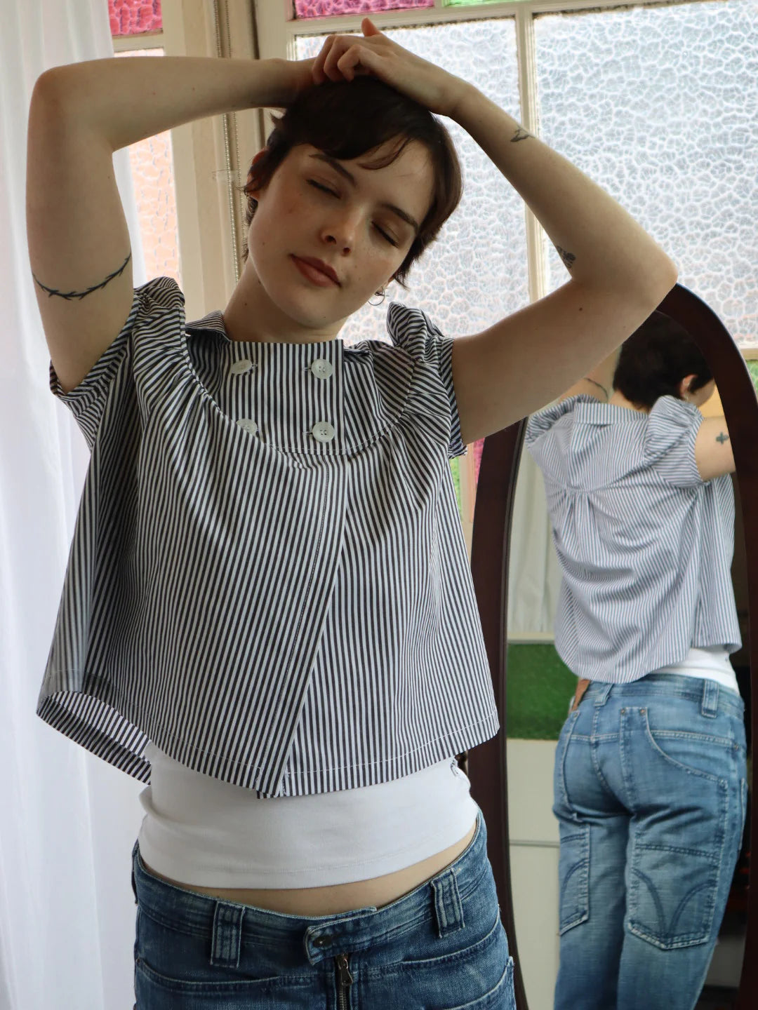 BABY BUTTON TOP | STRIPE