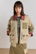 MARCELLE REVERSIBLE BARN JACKET | RED