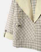 Damson Madder Jerry Reversible Crop Trench Ginger Check