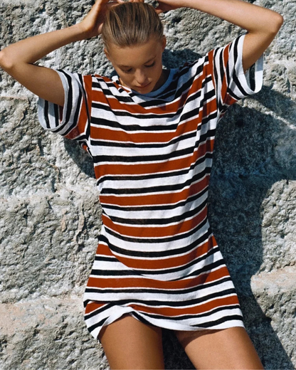 Zulu & Zephyr Bold Stripe T-Shirt Dress