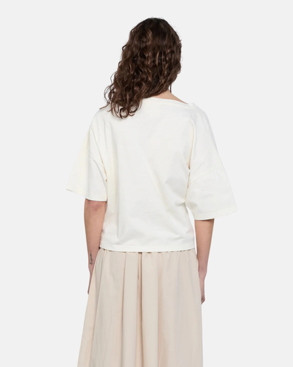 Pinky Kamal Button Wrap T Shirt White