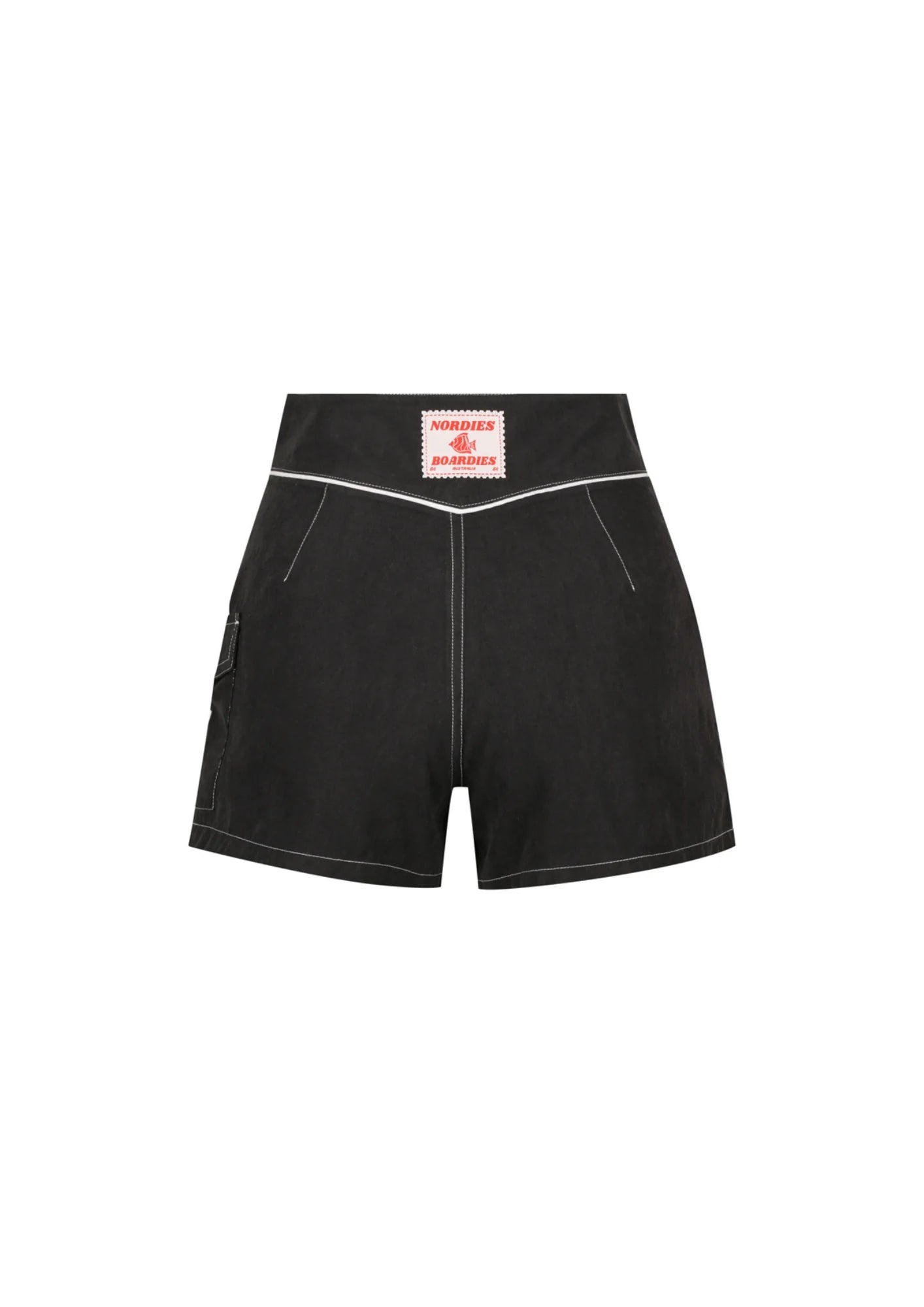 SNAP FRONT BOARDSHORT | BLACK