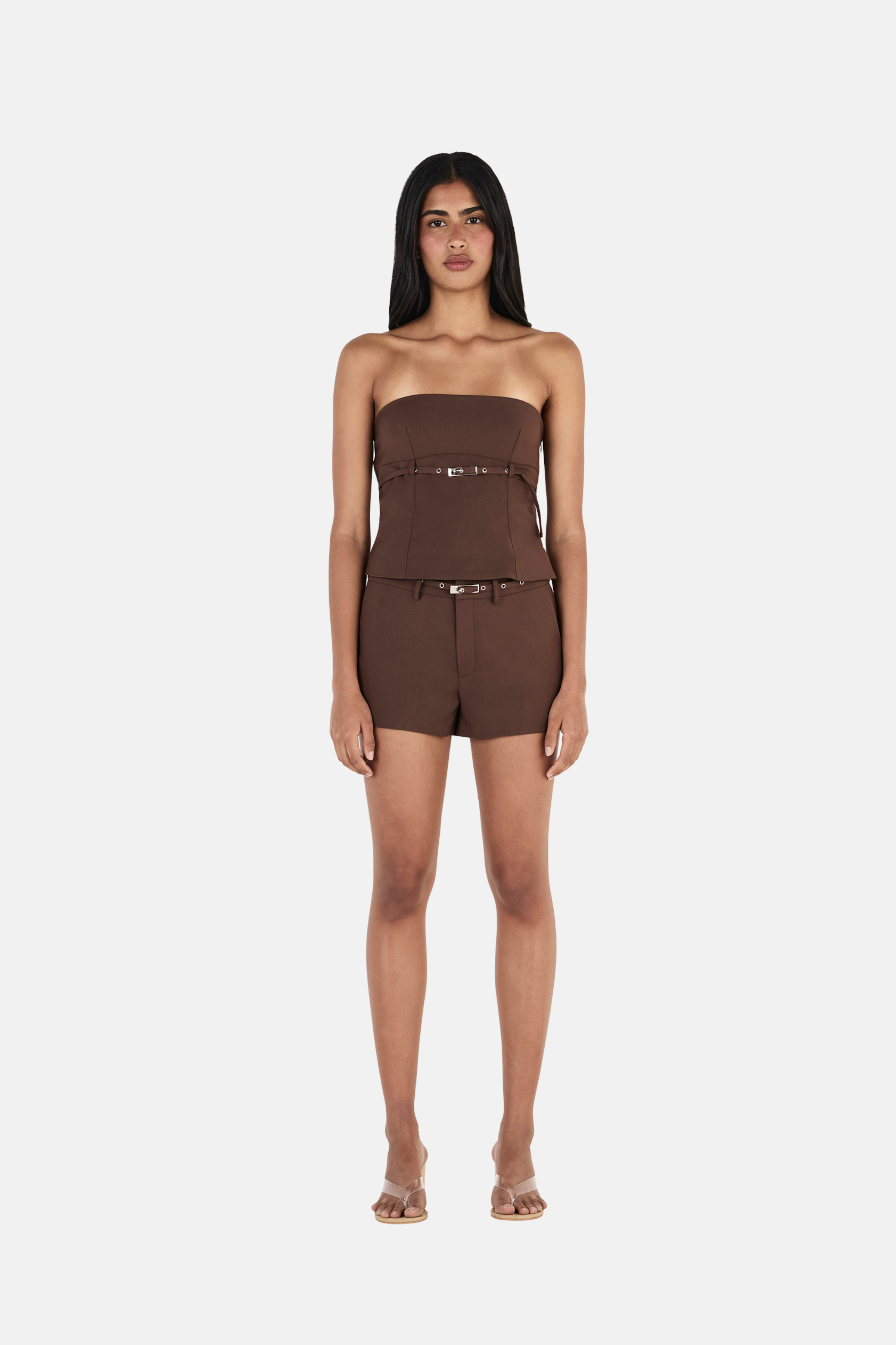 Ownley Katie Corset Top Chocolate