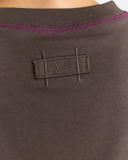 Damson Madder Samara Long Sleeve Top Charcoal