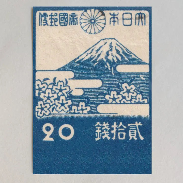 Kiku Print Mt Fuji Postcard