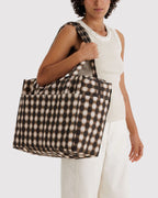 CLOUD CARRY ON | BLURRED GINGHAM BROWN