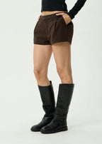 Afends Demi Recycled Low Rise Short Coffee