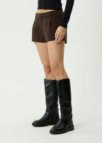 Afends Demi Recycled Low Rise Short Coffee