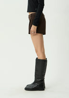 Afends Demi Recycled Low Rise Short Coffee