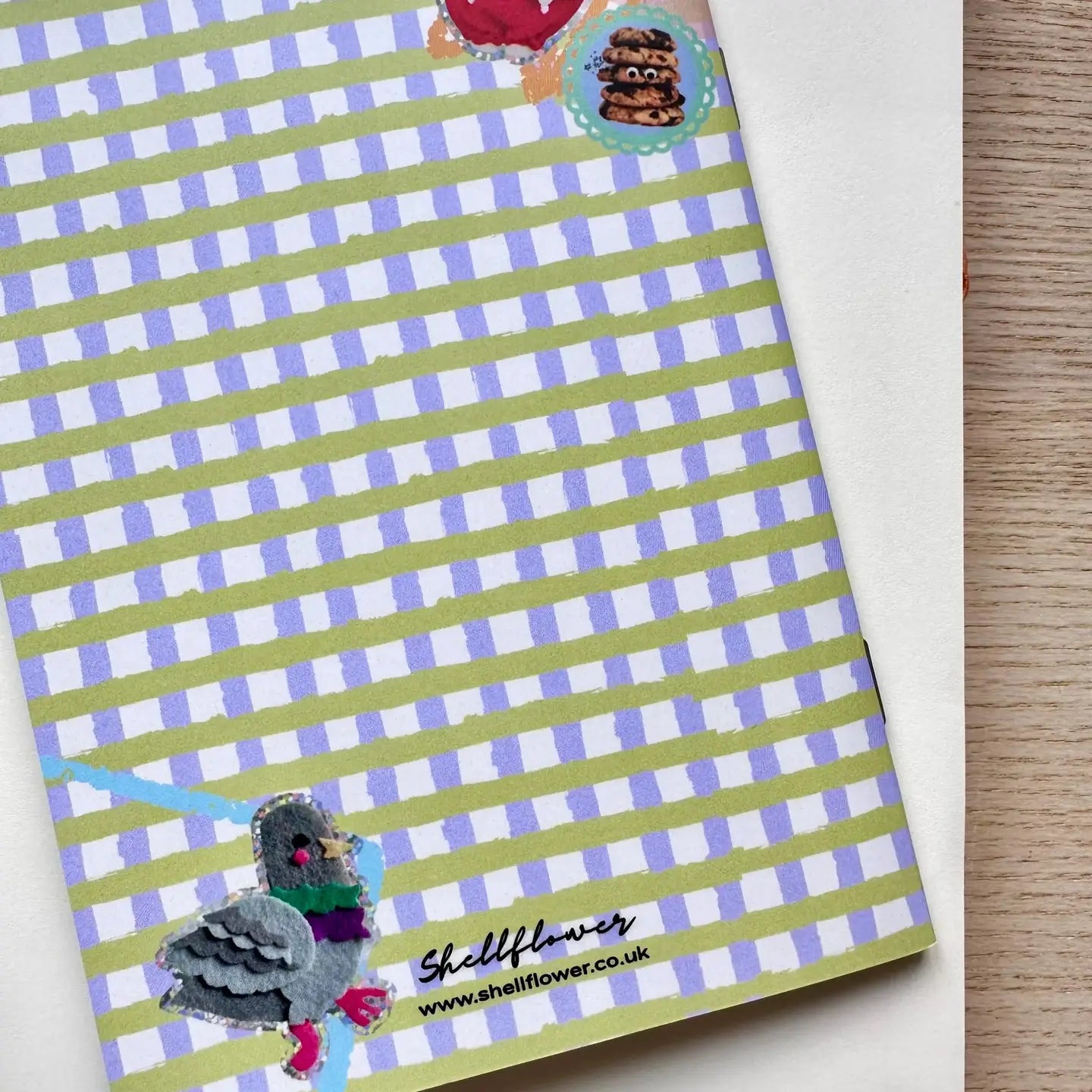 A6 GINGHAM STICKER KEEPER BOOK | SHELLFLOWER
