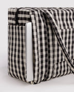 Baggu Small Cloud Carry On Black and Cream Gingham